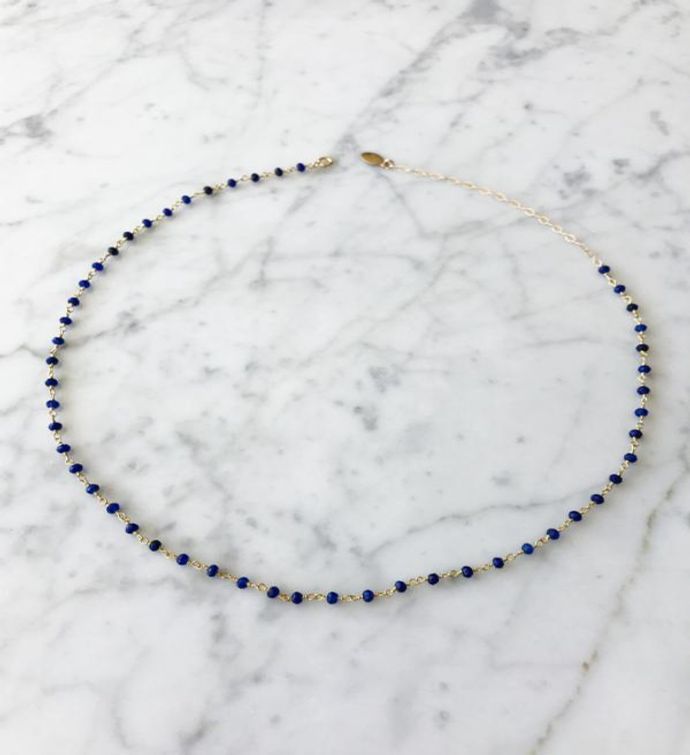 Balmy Nights Station Necklace Sapphire
